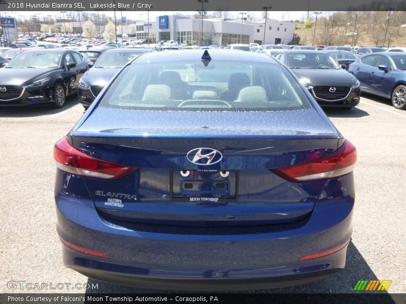 Lakeside Blue / Gray 2018 Hyundai Elantra SEL