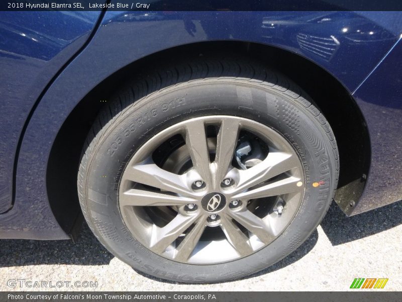 Lakeside Blue / Gray 2018 Hyundai Elantra SEL