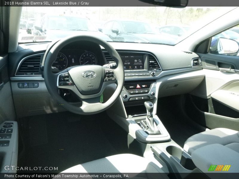 Lakeside Blue / Gray 2018 Hyundai Elantra SEL