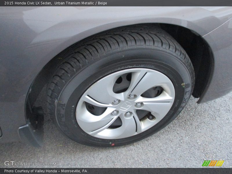 Urban Titanium Metallic / Beige 2015 Honda Civic LX Sedan