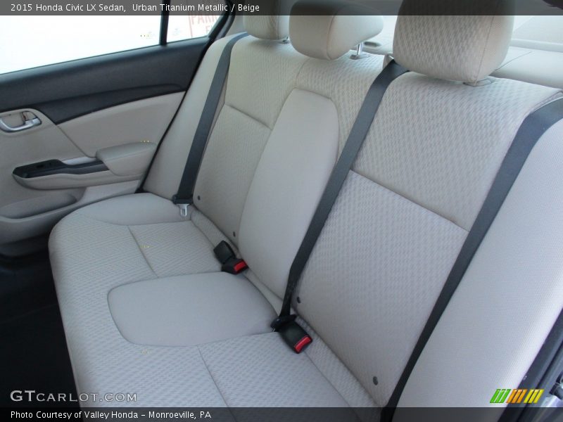 Urban Titanium Metallic / Beige 2015 Honda Civic LX Sedan