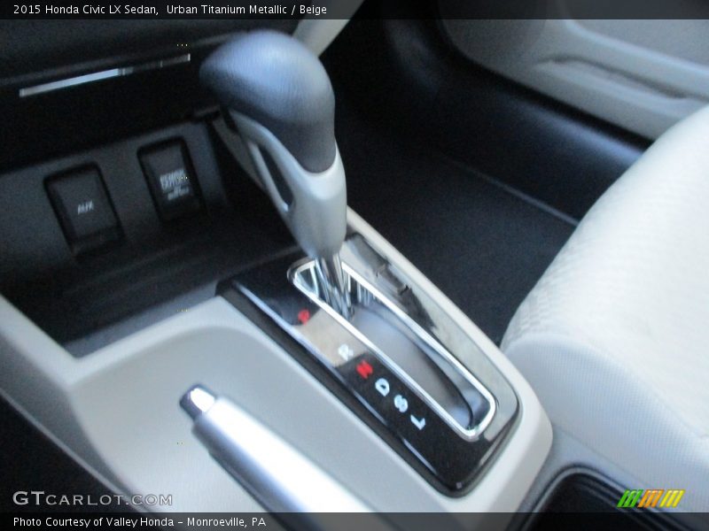 Urban Titanium Metallic / Beige 2015 Honda Civic LX Sedan