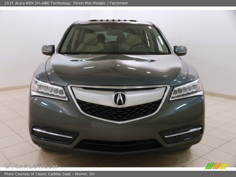 Forest Mist Metallic / Parchment 2015 Acura MDX SH-AWD Technology