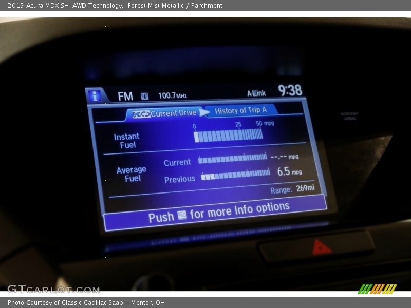 Forest Mist Metallic / Parchment 2015 Acura MDX SH-AWD Technology