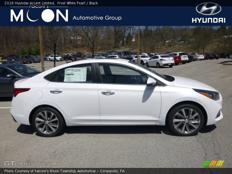 Frost White Pearl / Black 2018 Hyundai Accent Limited