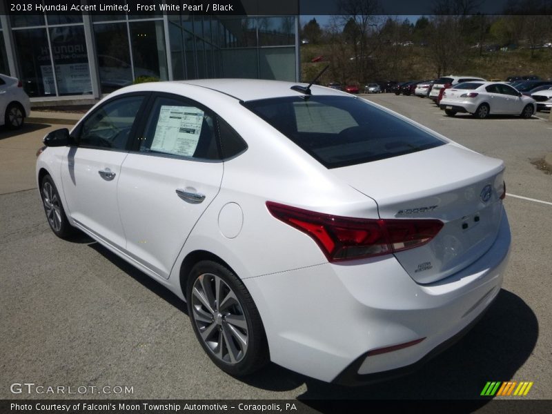 Frost White Pearl / Black 2018 Hyundai Accent Limited