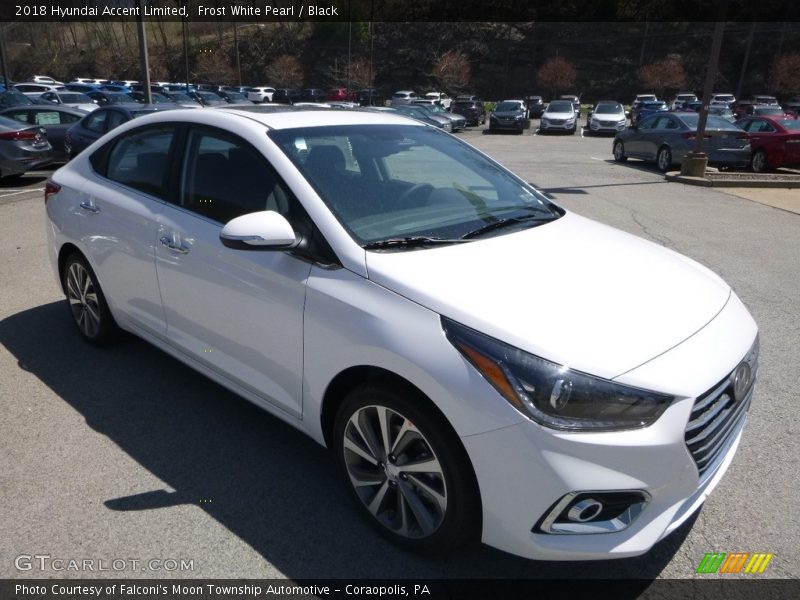Frost White Pearl / Black 2018 Hyundai Accent Limited