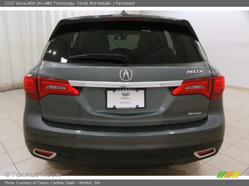 Forest Mist Metallic / Parchment 2015 Acura MDX SH-AWD Technology