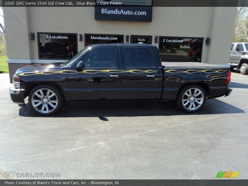 Onyx Black / Dark Pewter 2005 GMC Sierra 1500 SLE Crew Cab