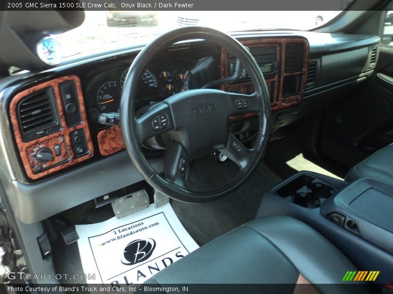 Onyx Black / Dark Pewter 2005 GMC Sierra 1500 SLE Crew Cab