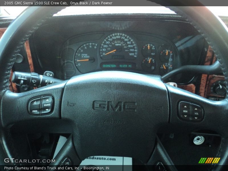 Onyx Black / Dark Pewter 2005 GMC Sierra 1500 SLE Crew Cab