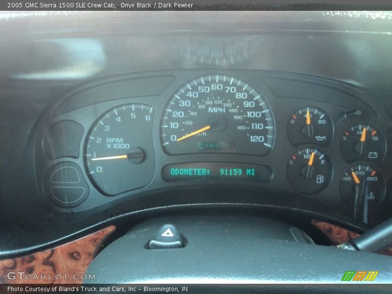 Onyx Black / Dark Pewter 2005 GMC Sierra 1500 SLE Crew Cab