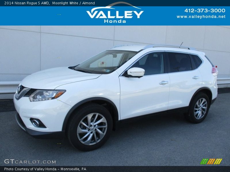 Moonlight White / Almond 2014 Nissan Rogue S AWD
