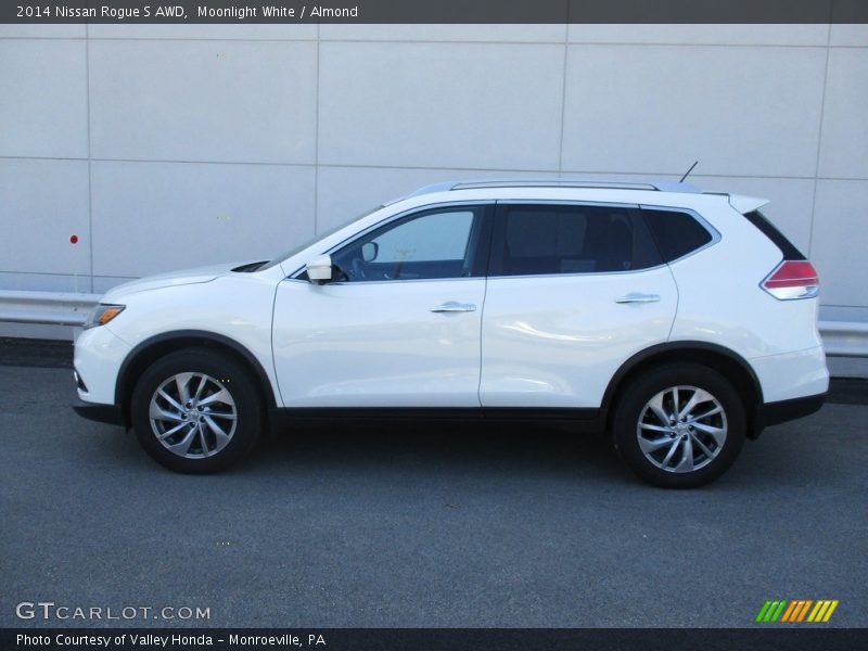Moonlight White / Almond 2014 Nissan Rogue S AWD