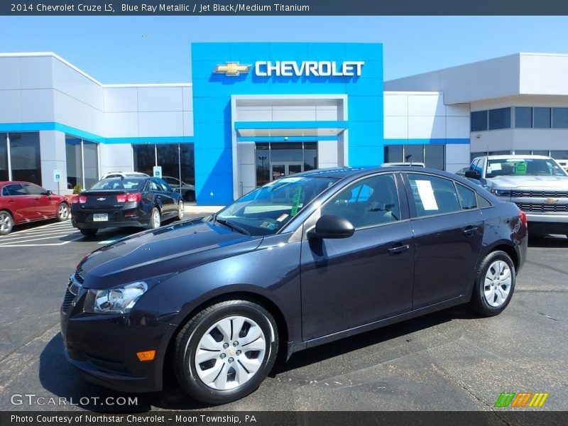 Blue Ray Metallic / Jet Black/Medium Titanium 2014 Chevrolet Cruze LS