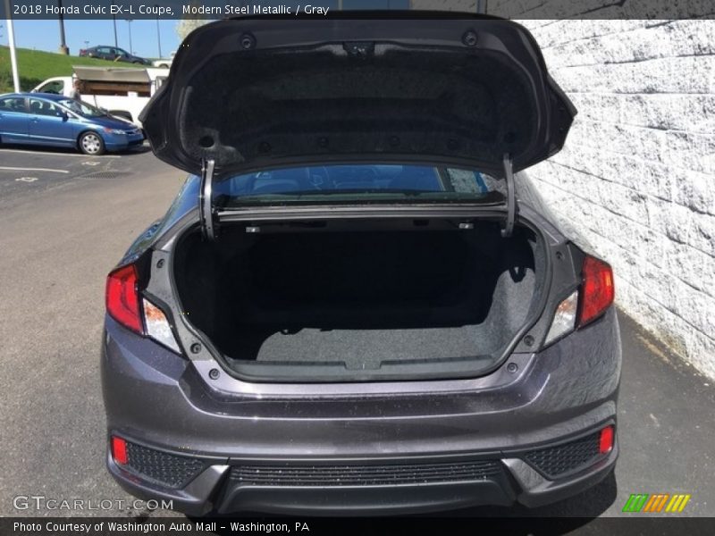 Modern Steel Metallic / Gray 2018 Honda Civic EX-L Coupe