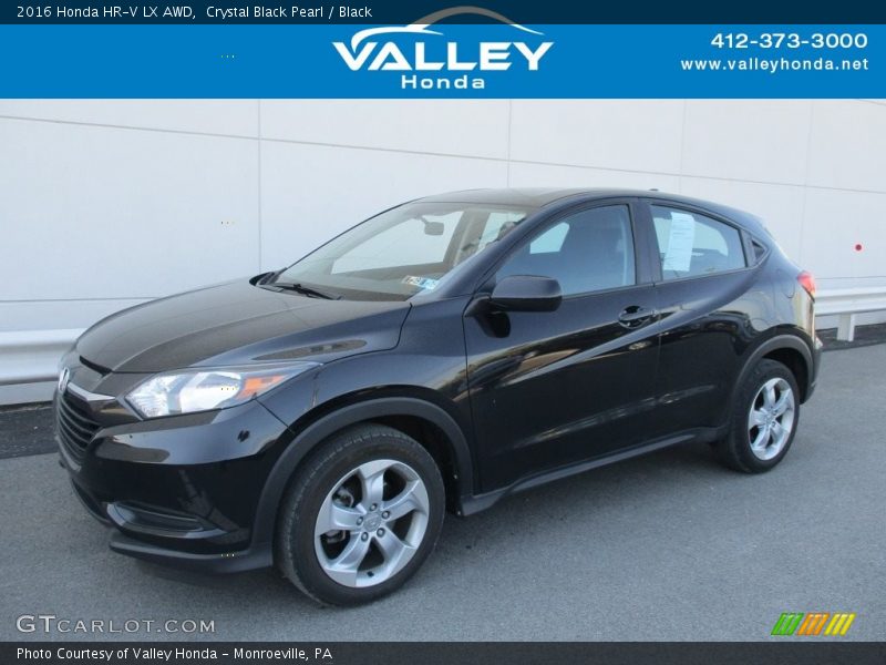 Crystal Black Pearl / Black 2016 Honda HR-V LX AWD