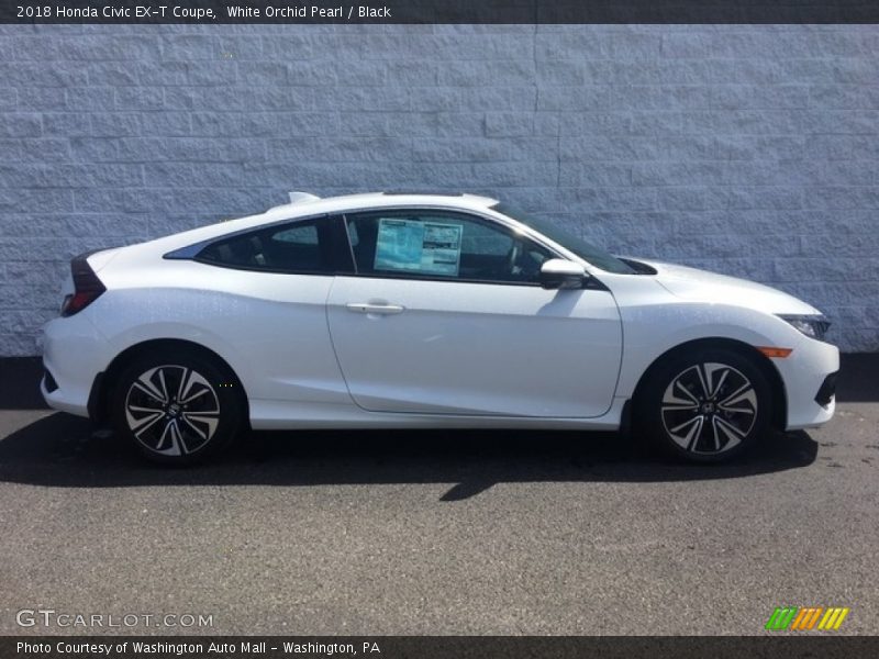 White Orchid Pearl / Black 2018 Honda Civic EX-T Coupe