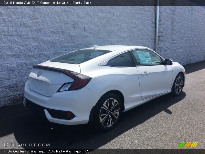 White Orchid Pearl / Black 2018 Honda Civic EX-T Coupe