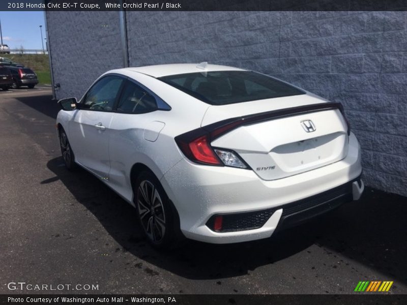 White Orchid Pearl / Black 2018 Honda Civic EX-T Coupe