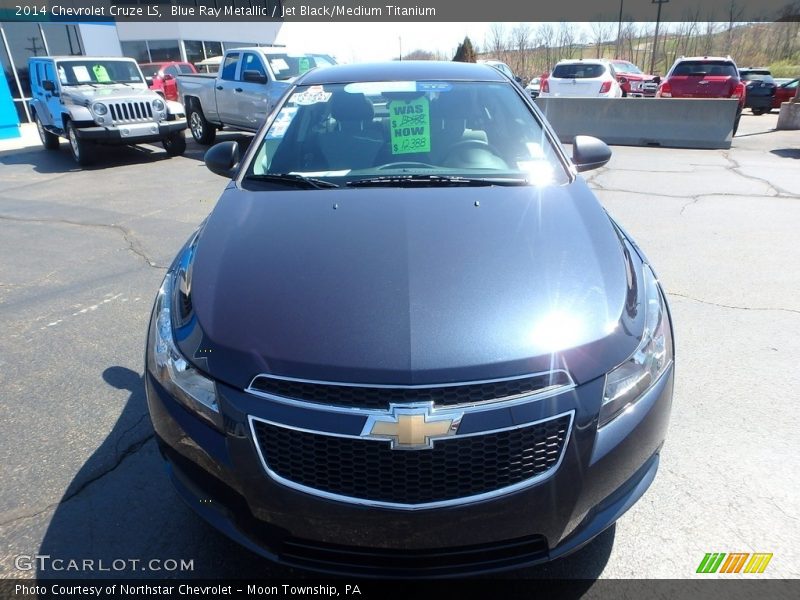 Blue Ray Metallic / Jet Black/Medium Titanium 2014 Chevrolet Cruze LS