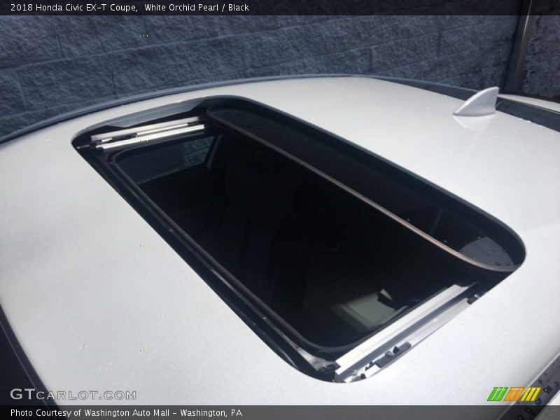 White Orchid Pearl / Black 2018 Honda Civic EX-T Coupe