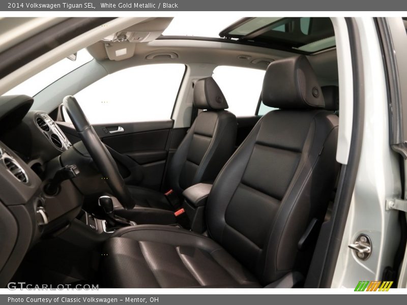 White Gold Metallic / Black 2014 Volkswagen Tiguan SEL