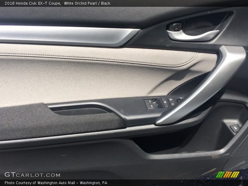 White Orchid Pearl / Black 2018 Honda Civic EX-T Coupe