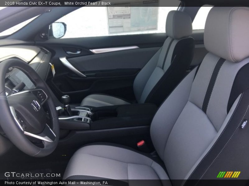 White Orchid Pearl / Black 2018 Honda Civic EX-T Coupe