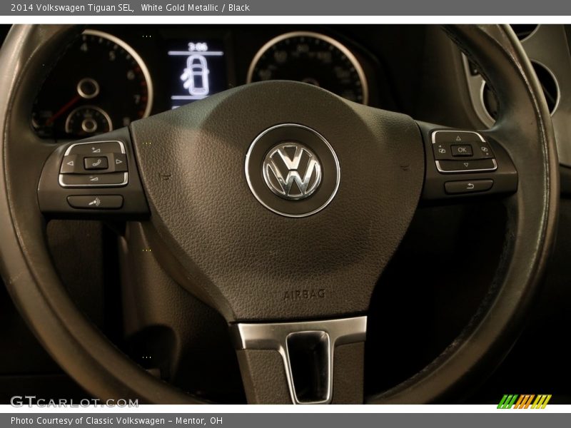 White Gold Metallic / Black 2014 Volkswagen Tiguan SEL