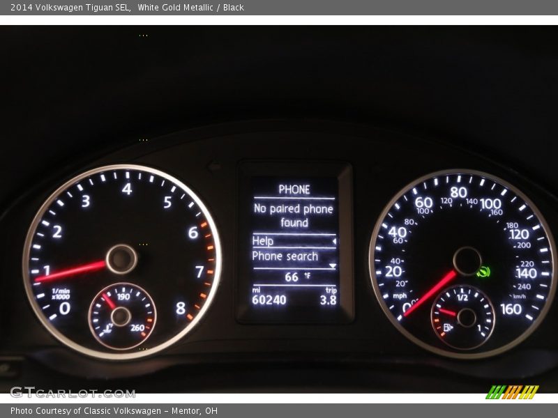 White Gold Metallic / Black 2014 Volkswagen Tiguan SEL