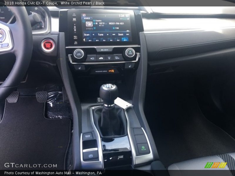 White Orchid Pearl / Black 2018 Honda Civic EX-T Coupe