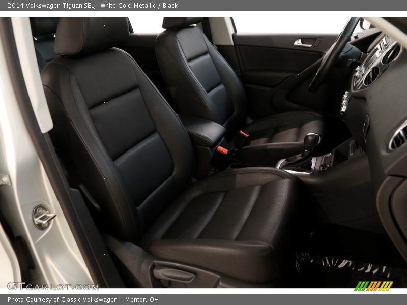 White Gold Metallic / Black 2014 Volkswagen Tiguan SEL