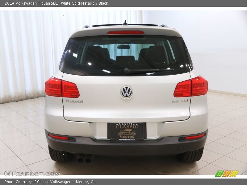 White Gold Metallic / Black 2014 Volkswagen Tiguan SEL