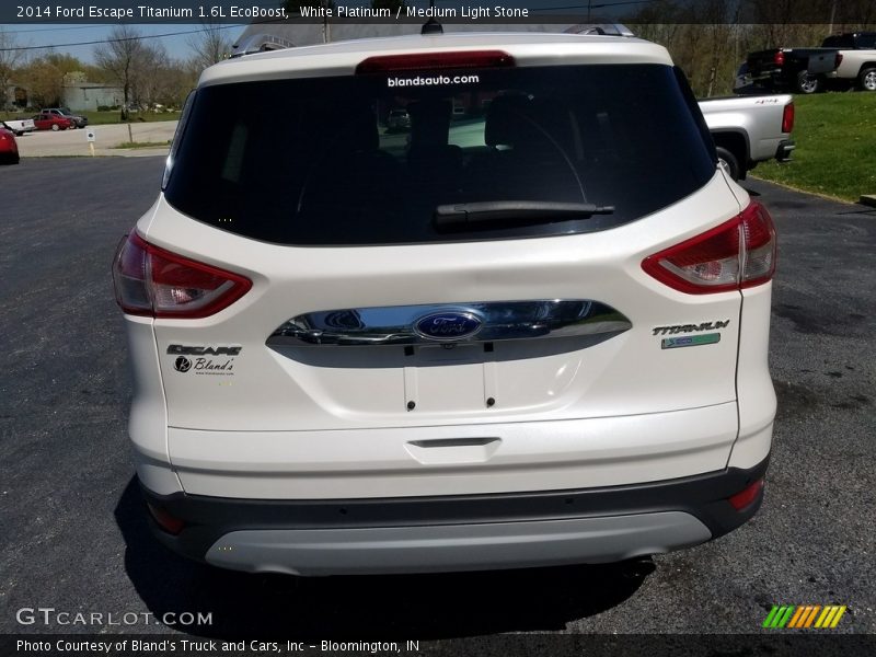 White Platinum / Medium Light Stone 2014 Ford Escape Titanium 1.6L EcoBoost