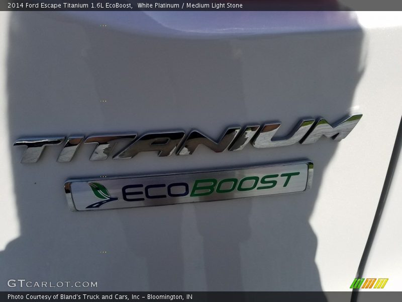 White Platinum / Medium Light Stone 2014 Ford Escape Titanium 1.6L EcoBoost