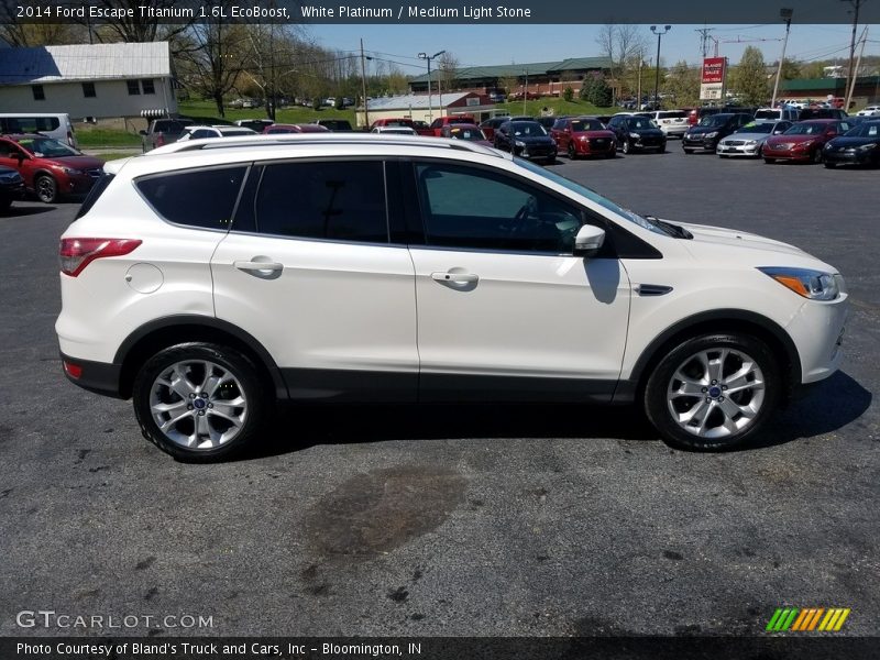 White Platinum / Medium Light Stone 2014 Ford Escape Titanium 1.6L EcoBoost