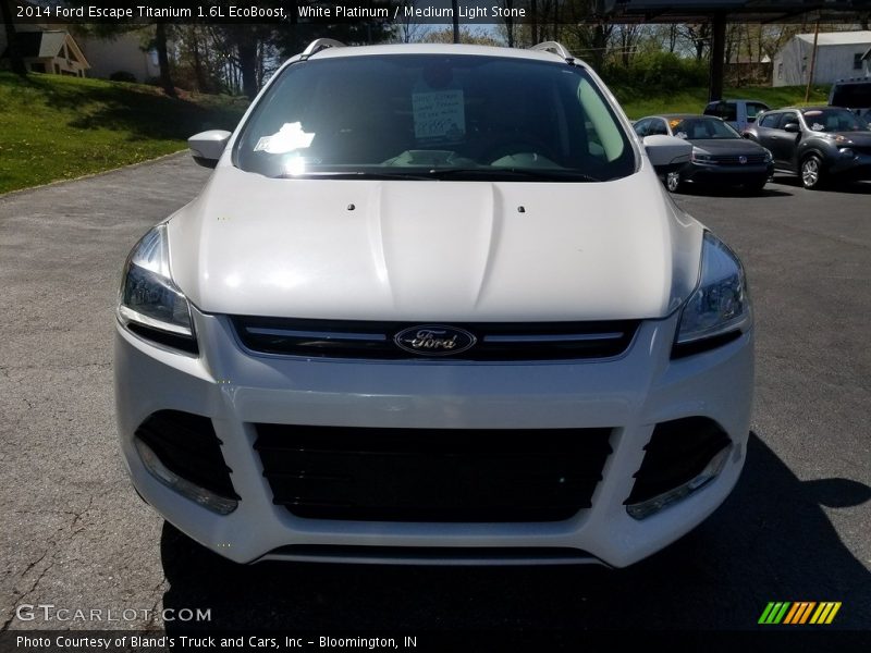 White Platinum / Medium Light Stone 2014 Ford Escape Titanium 1.6L EcoBoost