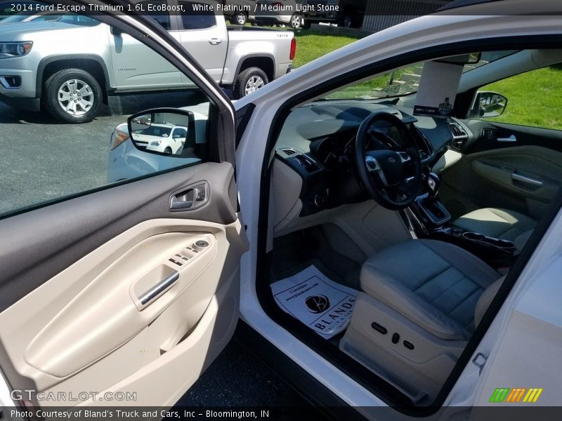 White Platinum / Medium Light Stone 2014 Ford Escape Titanium 1.6L EcoBoost