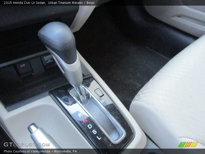 Urban Titanium Metallic / Beige 2015 Honda Civic LX Sedan