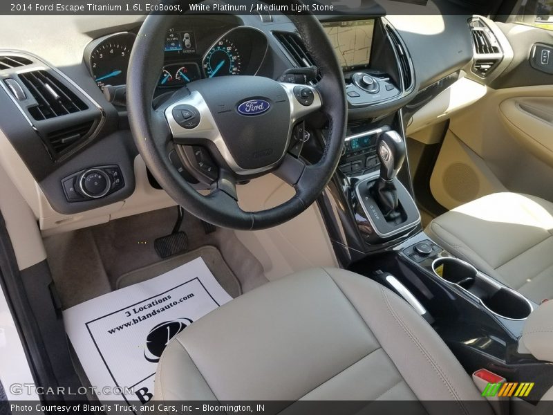 White Platinum / Medium Light Stone 2014 Ford Escape Titanium 1.6L EcoBoost
