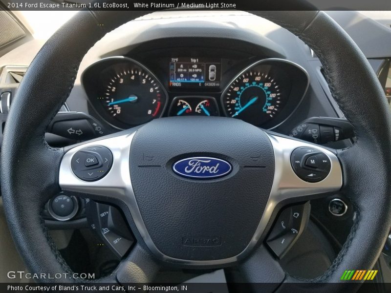 White Platinum / Medium Light Stone 2014 Ford Escape Titanium 1.6L EcoBoost