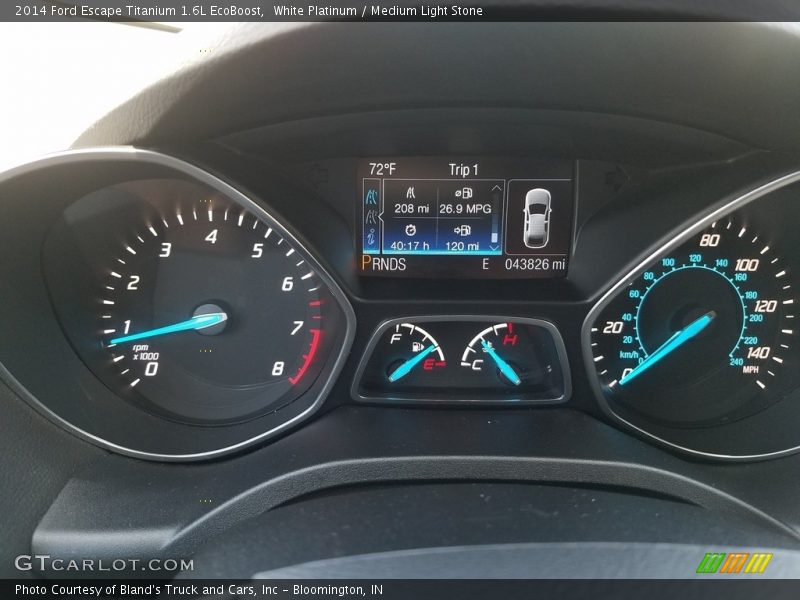 White Platinum / Medium Light Stone 2014 Ford Escape Titanium 1.6L EcoBoost