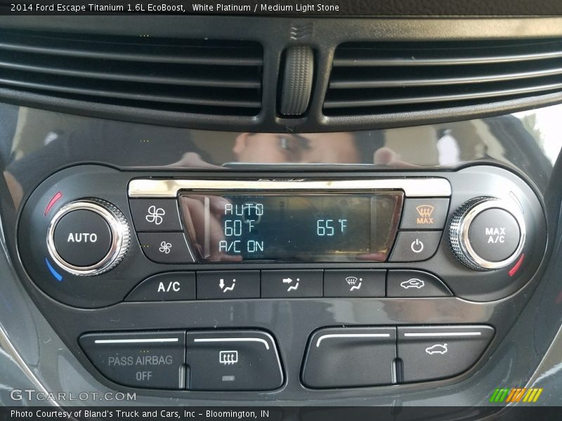 White Platinum / Medium Light Stone 2014 Ford Escape Titanium 1.6L EcoBoost