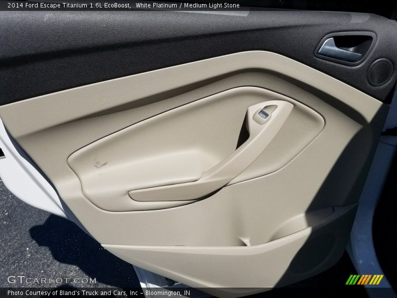 White Platinum / Medium Light Stone 2014 Ford Escape Titanium 1.6L EcoBoost