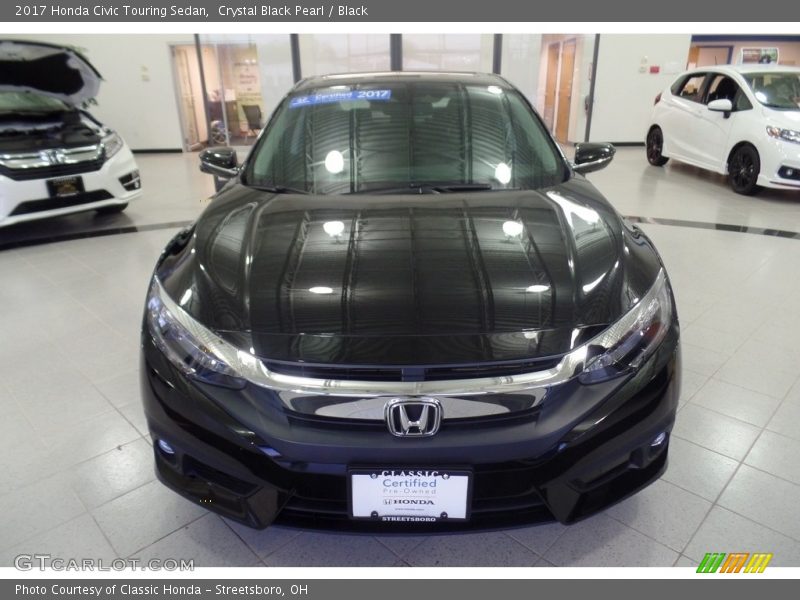Crystal Black Pearl / Black 2017 Honda Civic Touring Sedan