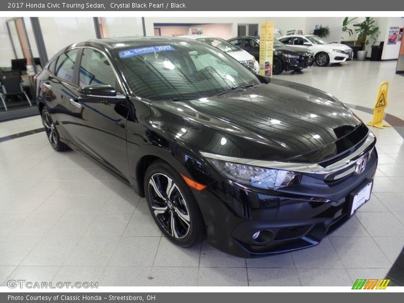 Crystal Black Pearl / Black 2017 Honda Civic Touring Sedan