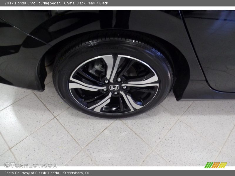 Crystal Black Pearl / Black 2017 Honda Civic Touring Sedan