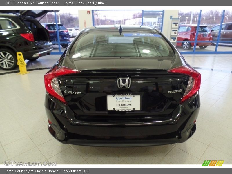 Crystal Black Pearl / Black 2017 Honda Civic Touring Sedan