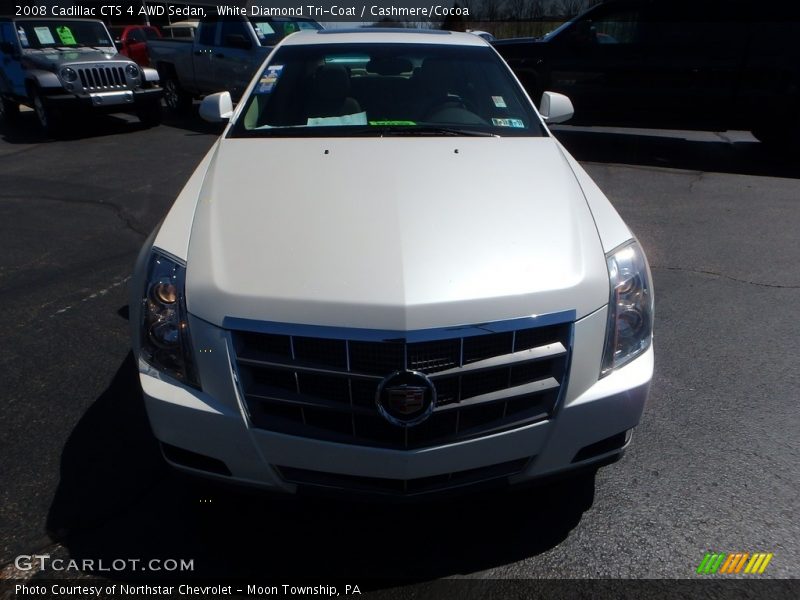 White Diamond Tri-Coat / Cashmere/Cocoa 2008 Cadillac CTS 4 AWD Sedan